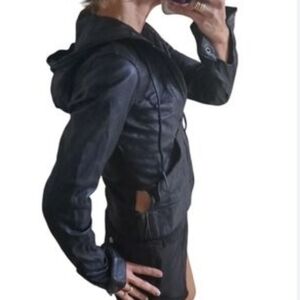 Mike & Chris Lightweight Midnight Blue/black Zip Up Hooded Jacket